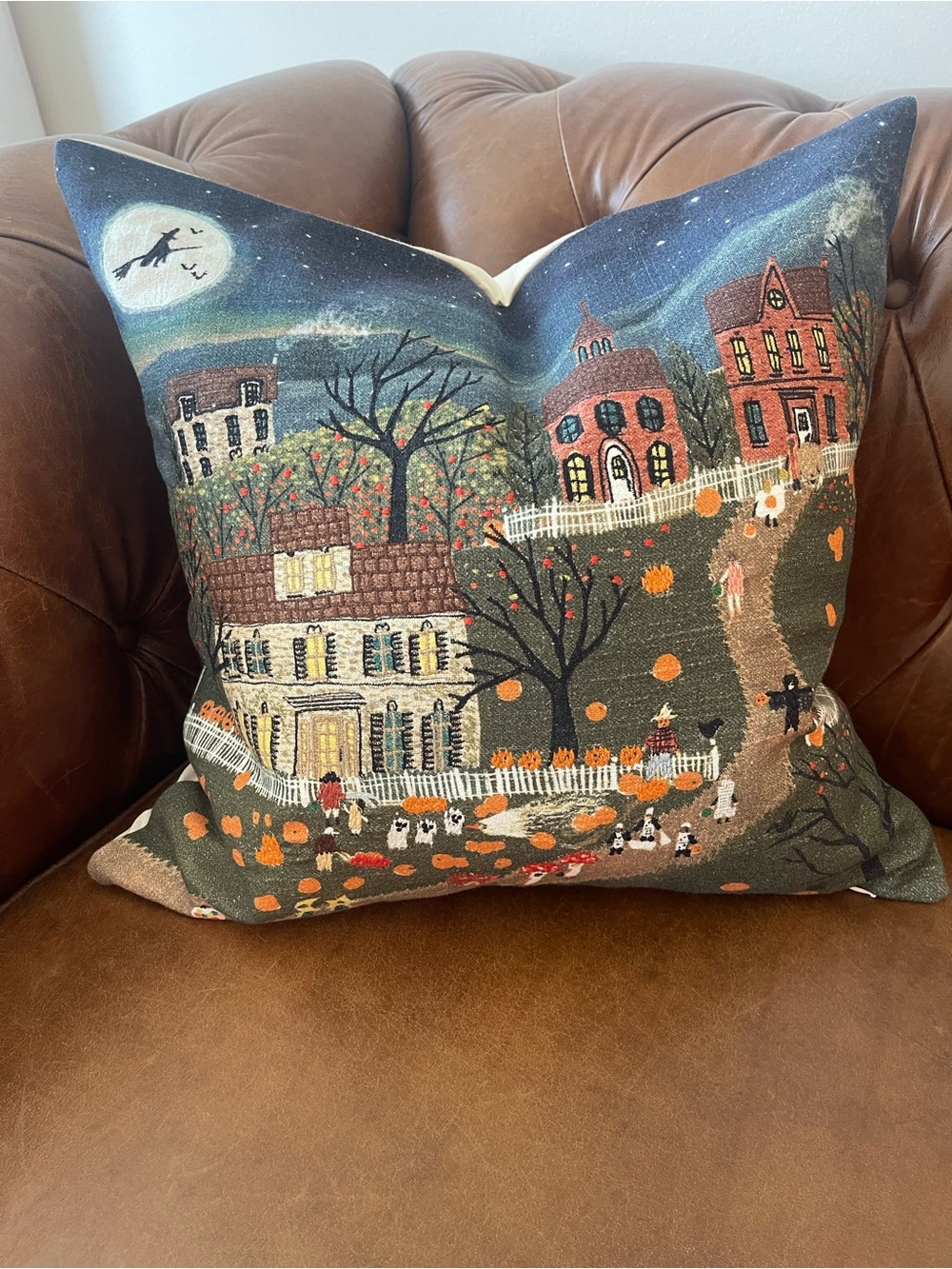 West Elm Nicole Cicak Halloween Harvest Pillow Cover - Picture 2 of 4